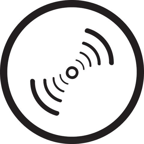 transparent media connection icon with sound waves - Download Free Stock Videos Pikwizard.com