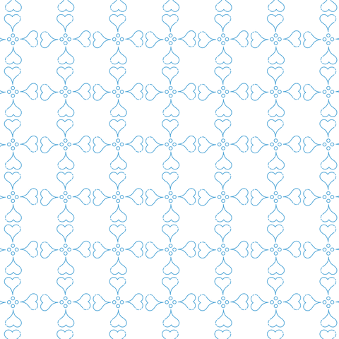 Blue heart pattern on transparent background seamless vector