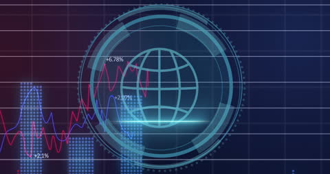 Futuristic Globe Scan with Cyber Security Elements