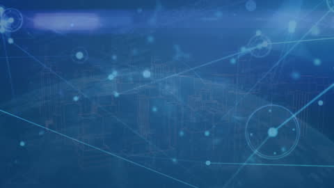 Abstract Digital Network Connecting Over DNA Helix