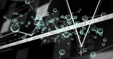 futuristic network nodes with coding interface and connectivity theme - Download Free Stock Images Pikwizard.com