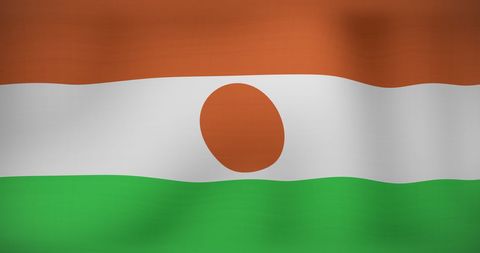 Waving Flag of Niger Demonstrating Patriotism