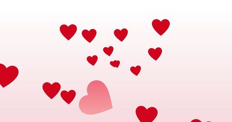 Romantic Red Hearts on Gradient White Background for Valentine's Day - Download Free Stock Images Pikwizard.com