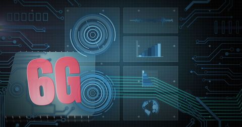 Futuristic 6G Technology with Digital Interfaces and Data Analysis - Download Free Stock Images Pikwizard.com
