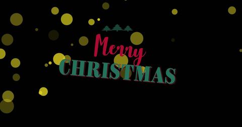 Stylish Merry Christmas Greeting with Festive Lights