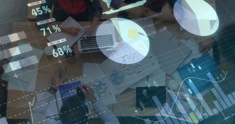 Diverse Team Analyzing Data with Futuristic Digital Graph Overlays - Download Free Stock Images Pikwizard.com