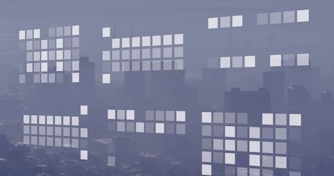 futuristic geometric overlay on modern cityscape - Download Free Stock Images Pikwizard.com