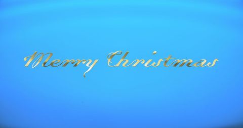 Elegant merry christmas calligraphy on blue water background