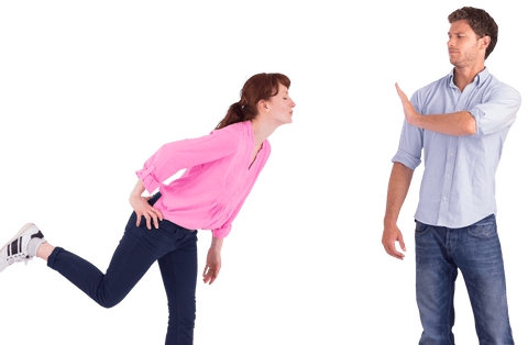 man raising hand to stop kissing gesture transparent scene - Download Free Stock Videos Pikwizard.com
