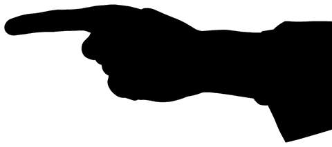 Silhouette Hand Gesture on Transparent Background Vector