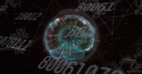 Digitized Brain with Dynamic Overlays and Engaging Visuals - Download Free Stock Images Pikwizard.com