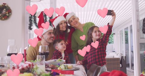 Happy Family Making Festive Memories with Family Selfie