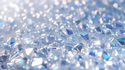 Crystal Gems with Shimmer and Refraction