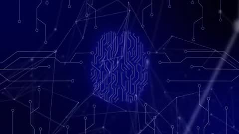 Futuristic Fingerprint with Digital Circuit-Like Background