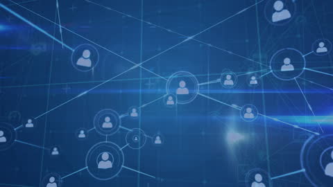 Digital Network Connecting People Concept