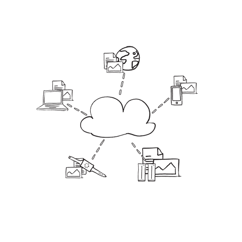 Digital Cloud Concept with Networked Devices on Transparent Background - Download Free Stock Videos Pikwizard.com