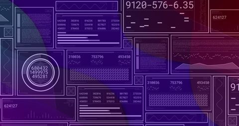 Futuristic Data Processing Interface with Binary Coding - Download Free Stock Images Pikwizard.com