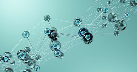 Abstract Digital Network with Blue Spheres and Connections - Download Free Stock Images Pikwizard.com