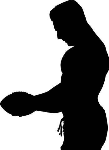 Transparent Silhouette Athlete Holding Ball on White Background - Download Free Stock Videos Pikwizard.com