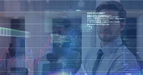 Businessman Analyzing Financial Data and Technology Integration - Download Free Stock Images Pikwizard.com