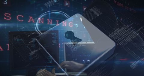 Cybersecurity and Digital Data Scanning - Download Free Stock Images Pikwizard.com