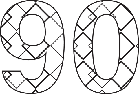 Transparent Illustrated 90 with Abstract Pattern Design for Celebrations - Download Free Stock Videos Pikwizard.com