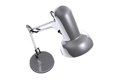 highly detailed silver desk lamp transparent background design - Download Free Stock Videos Pikwizard.com