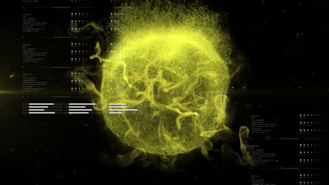 Abstract Visualization of Digital Data Processing Sphere