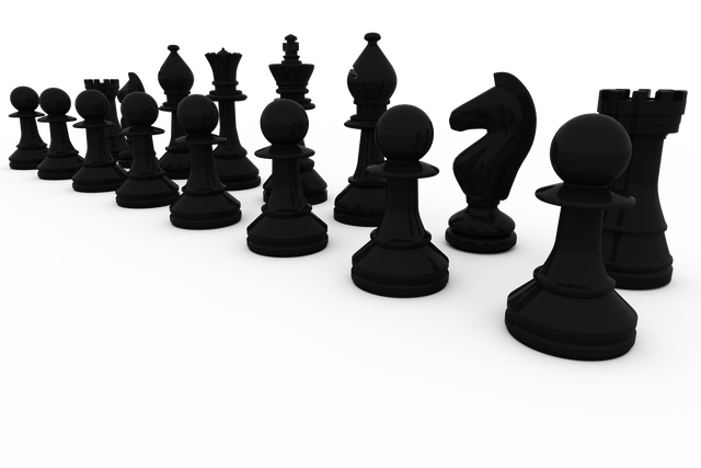 Transparent Black Chess Pieces in Line Formation - Download Free Stock Videos Pikwizard.com