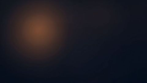 Glowing warm orange orb radiating on deep navy gradient with soft vignette rings