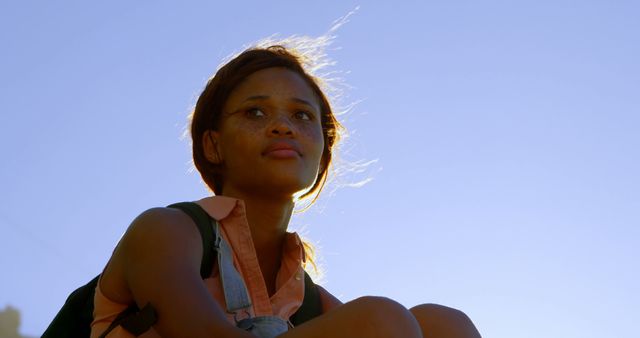 Portrait of Young Woman Enjoying Outdoor Adventure - Download Free Stock Images Pikwizard.com