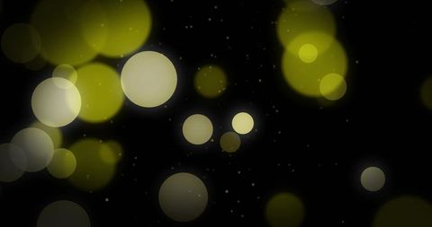 Glowing Light Orbs on Dark Background