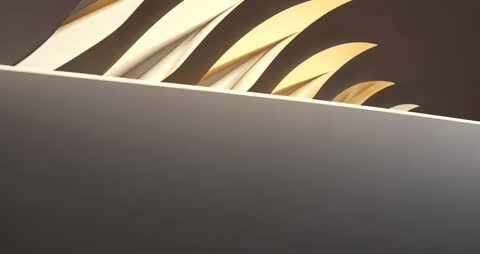 Dynamic Abstract Art of Paper Curves Unveiled on Tabletop