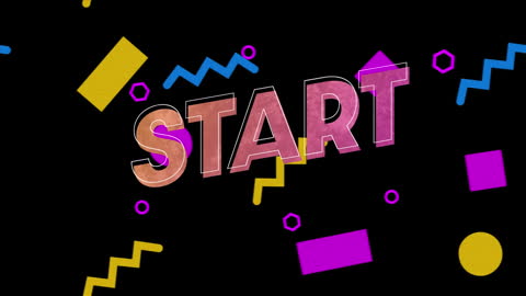Retro Gaming Start Screen Welcome Banner
