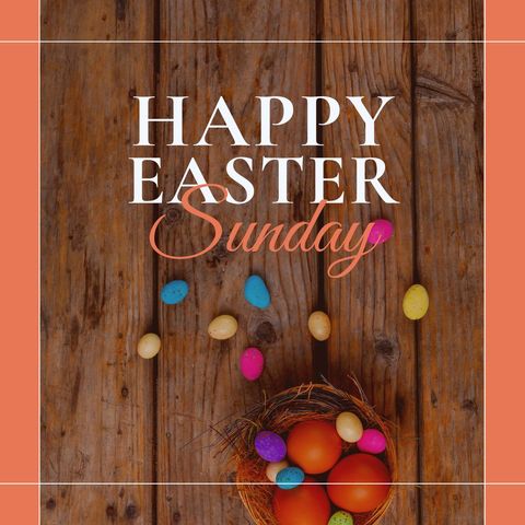 easter sunday celebration with colorful eggs - Download Free Stock Templates Pikwizard.com