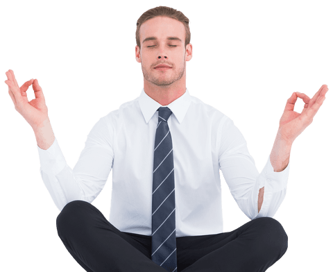 Transparent Businessman Zen Meditation Lotus Pose - Download Free Stock Videos Pikwizard.com