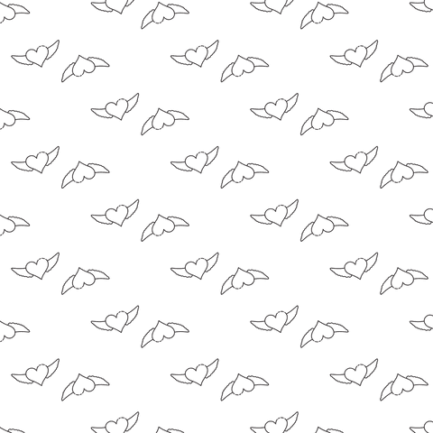Transparent vector heart pattern on isolated background