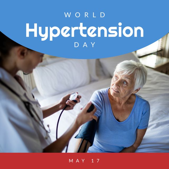 World Hypertension Day: Doctor Examining Elderly Woman's Blood Pressure - Download Free Stock Templates Pikwizard.com