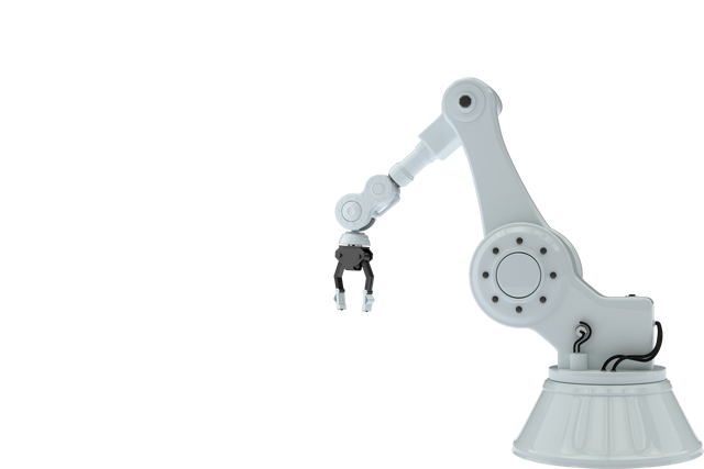 Transparent Robotic Arm with Claw on White - Download Free Stock Videos Pikwizard.com