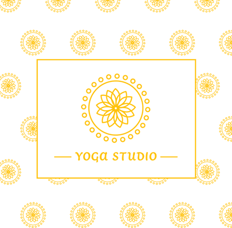 Yellow Pattern with Yoga Studio Text on Transparent Background - Download Free Stock Videos Pikwizard.com
