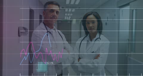 Doctors Analyzing Financial Growth in Healthcare Industry