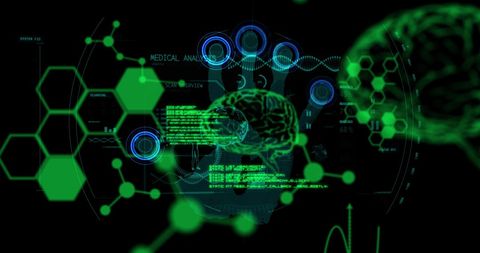 Futuristic Biometric Security Interface with Brain Technology - Download Free Stock Images Pikwizard.com