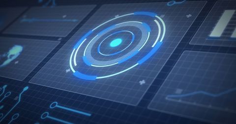 Digital Interface with Scope and Data Visualization Elements - Download Free Stock Images Pikwizard.com