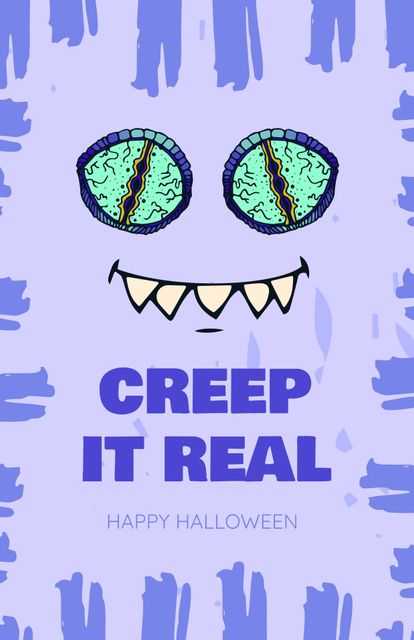 Quirky Halloween Poster With Monster Eyes and Playful Text - Download Free Stock Templates Pikwizard.com