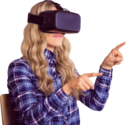 enjoying virtual reality with transparent background - Download Free Stock Videos Pikwizard.com