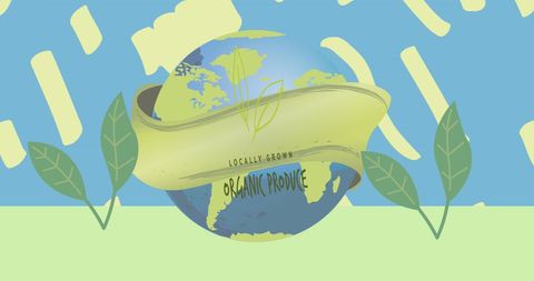 Eco-friendly theme with earth and organic produce design