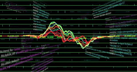 Abstract Data Visualization with Neon Waveforms - Download Free Stock Images Pikwizard.com