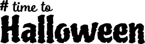 Transparent time to halloween text with tag illustration