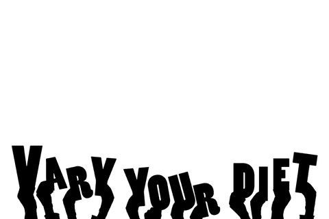 Vary your diet phrase on transparent background