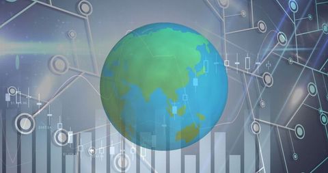 Global Connections and Financial Data Visualization - Download Free Stock Images Pikwizard.com